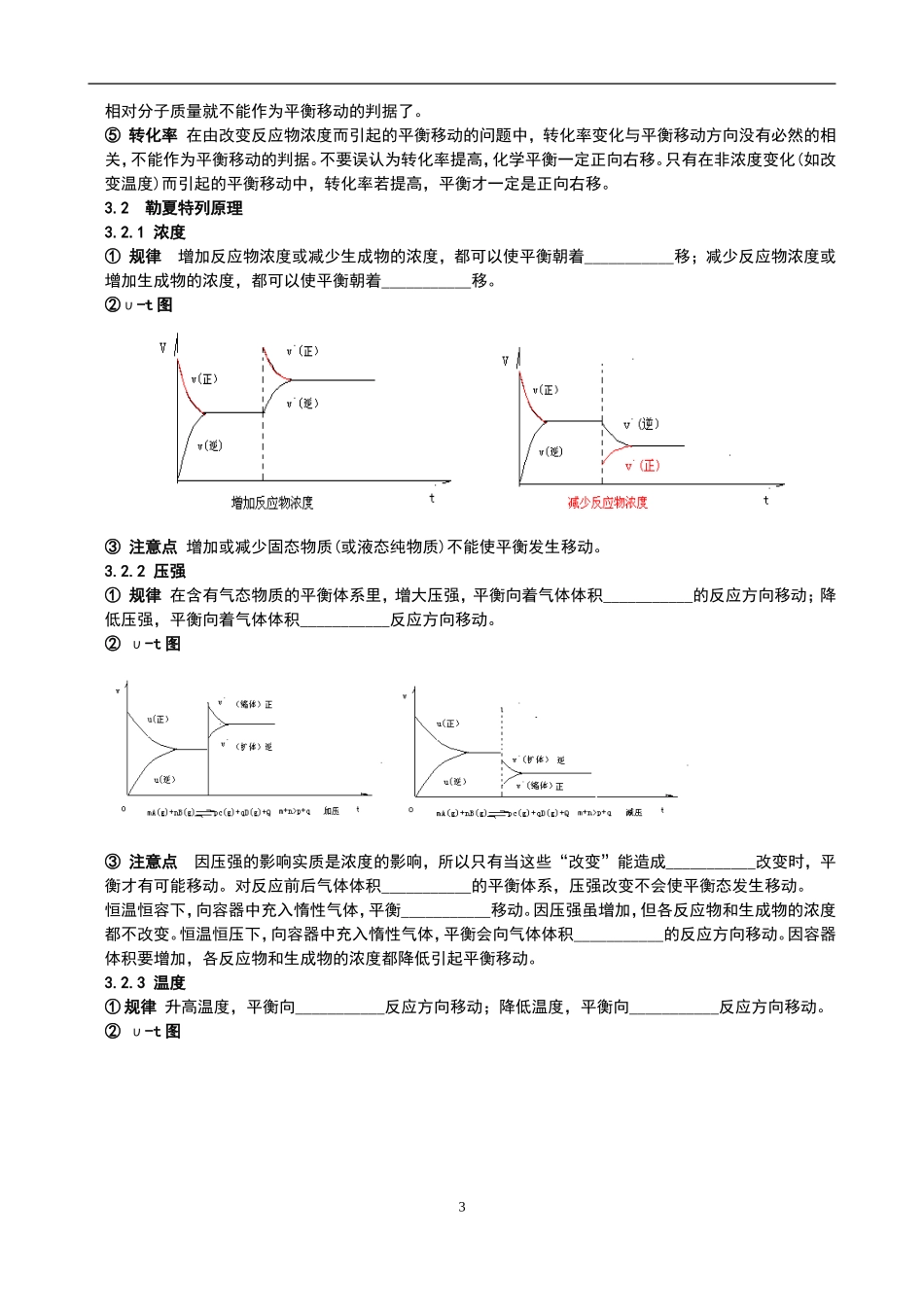 化学反应速率和化学平衡复习清单_第3页