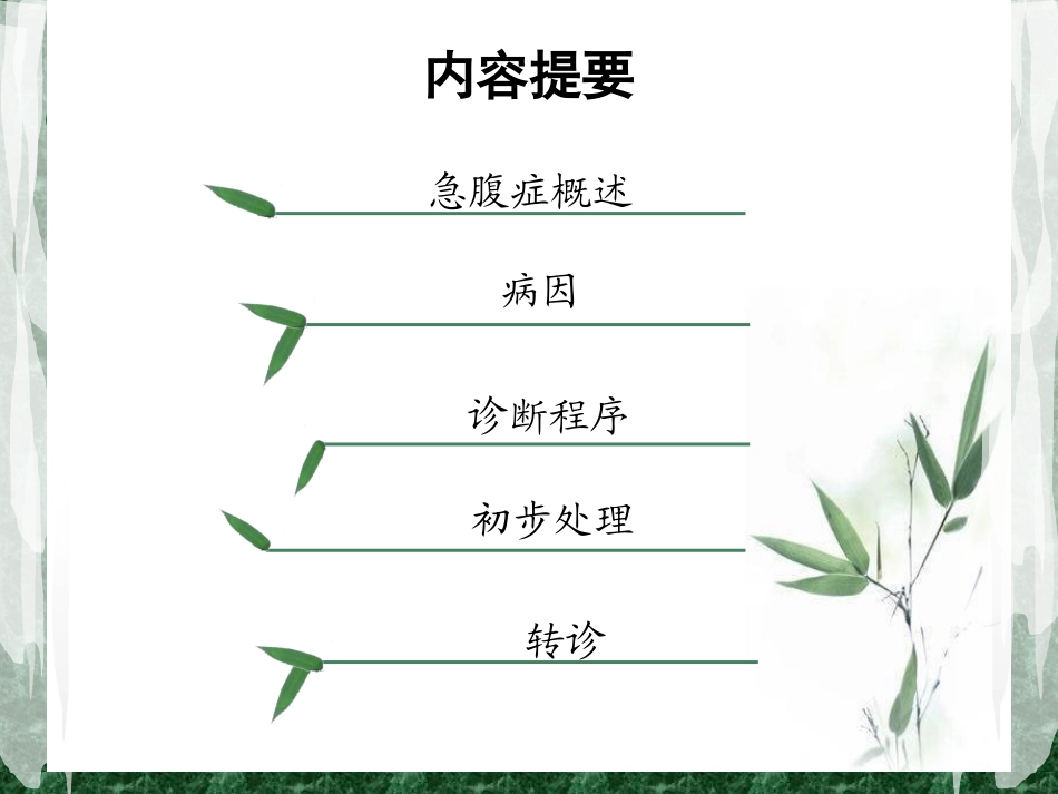 急性腹痛的鉴别和初步处理_第2页