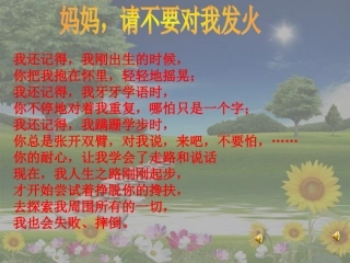 妈妈请不要对我发火