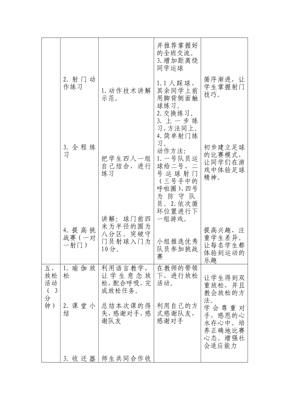 足球运球及射门教案_第2页