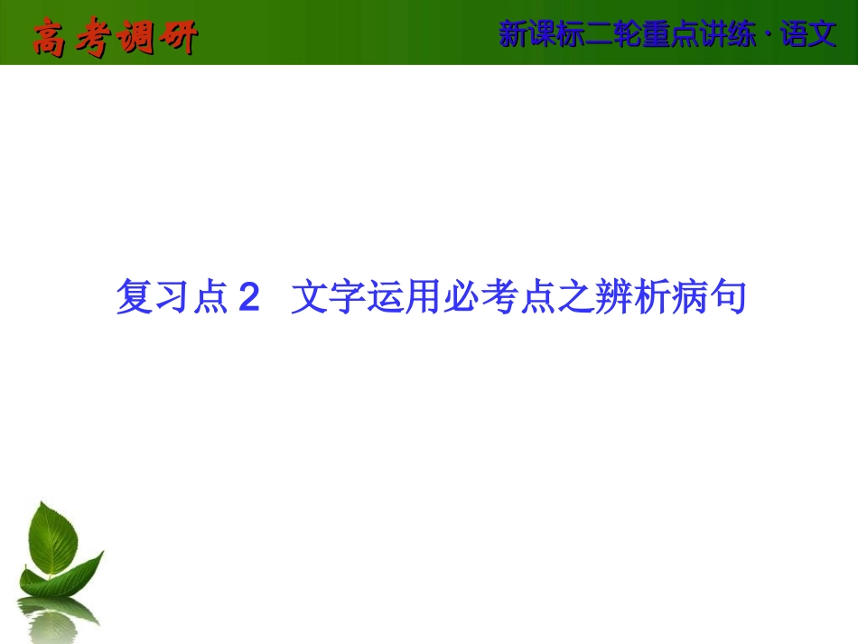 复习点2病句模板_第1页