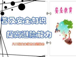 八二班安全教育班会课件