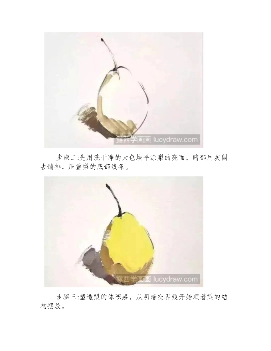 梨的水粉画怎么画水粉画教程_第2页