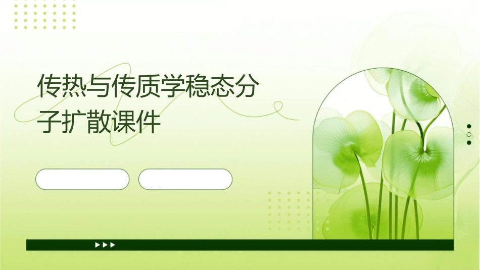 传热与传质学稳态分子扩散课件_第1页