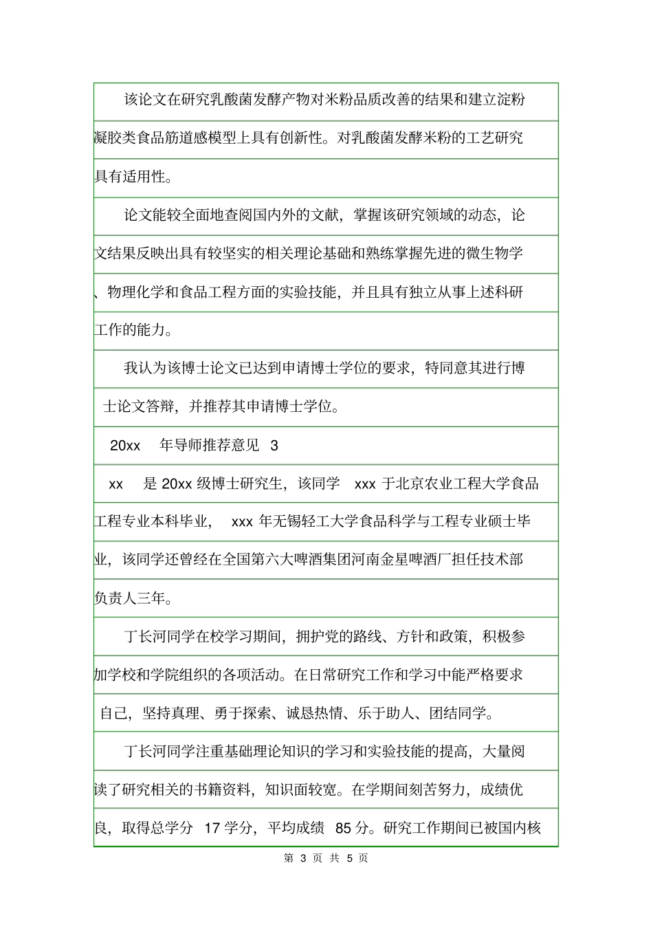 2020年导师推荐意见意见_第3页