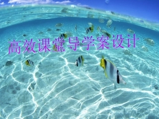 高效课堂导学案设计