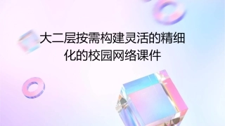 大二层按需构建灵活的精细化的校园网络课件