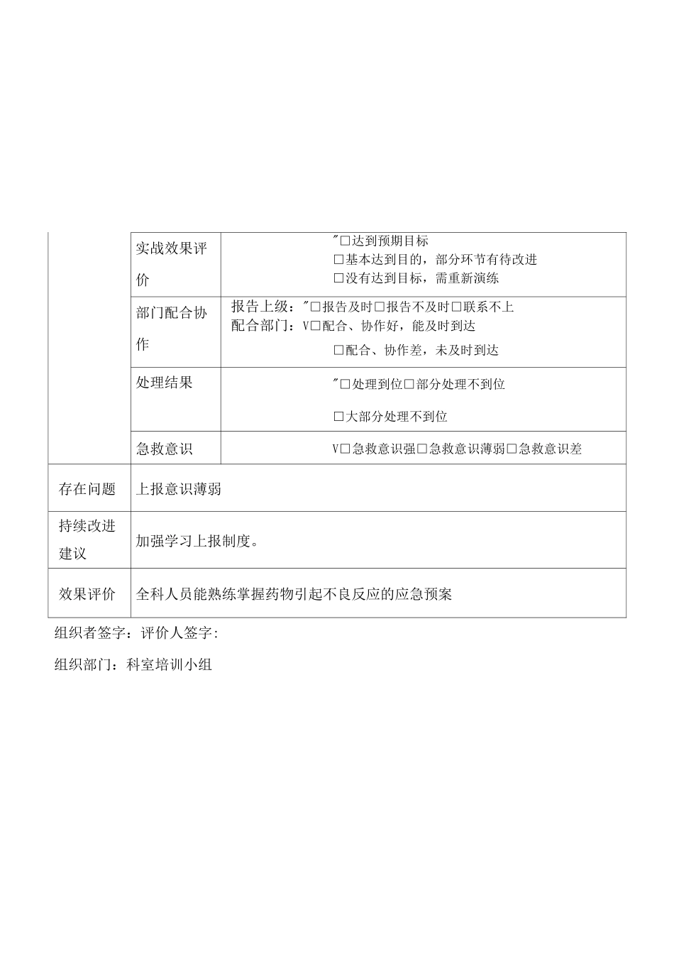 药物引起不良反应的应急预案演练_第3页