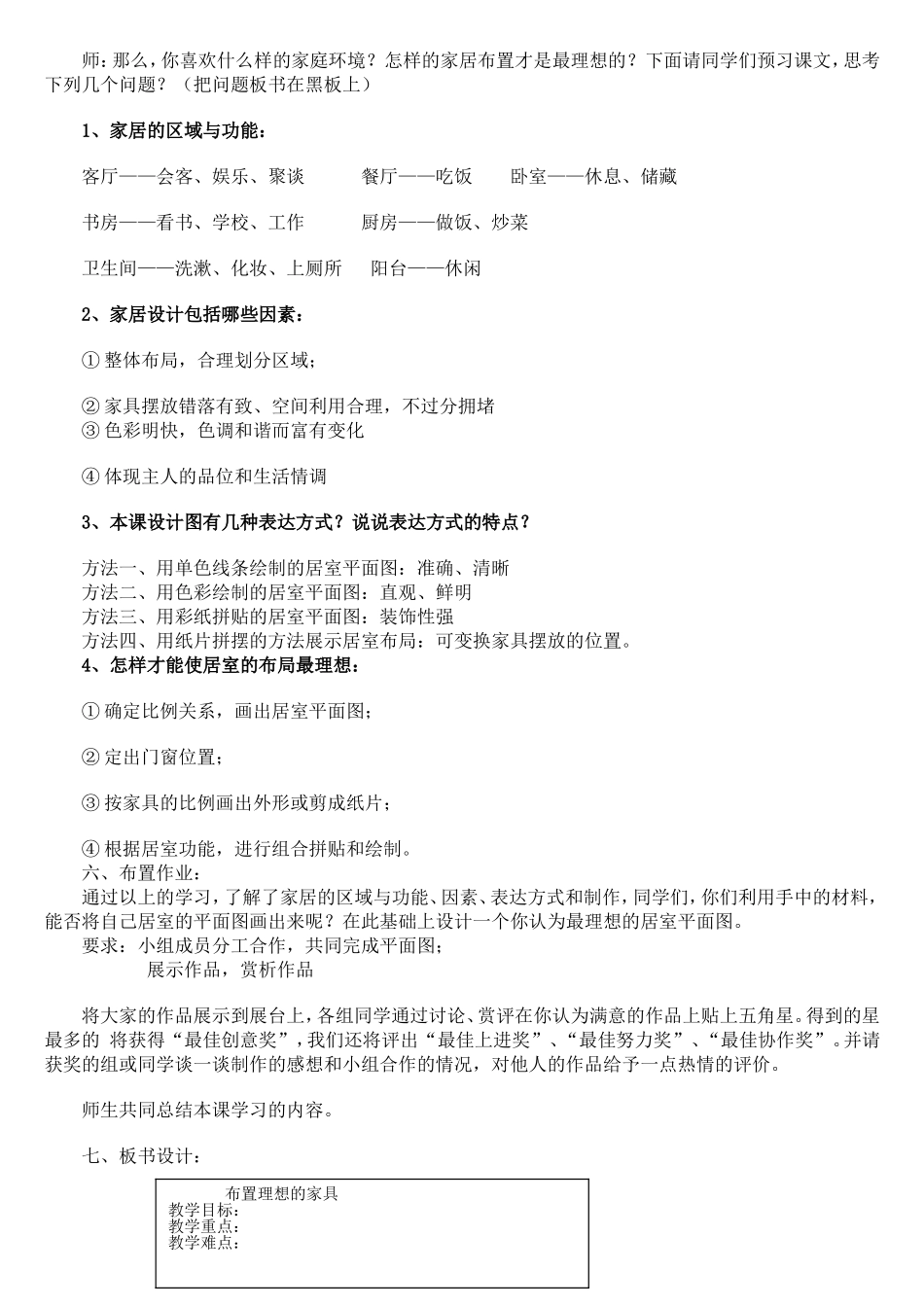 八年级美术上册《布置理想的家居》教案_第2页