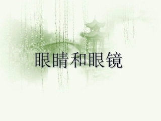 《眼睛和眼镜》课件1