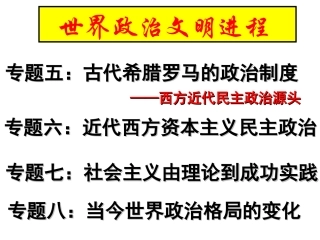 会考复习：必修1世界史部分（2-3-5-8）