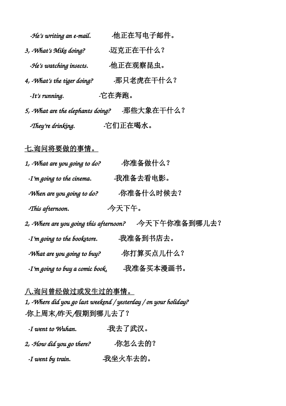 小学PEP3-6册重点句型_第3页