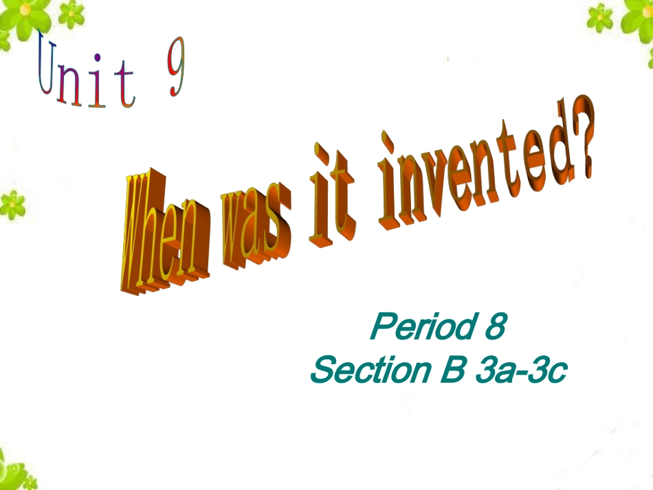人教版九年级Unit6SectionB3a-3c课件_第1页