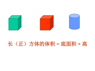 六年级数学圆柱体的体积课件