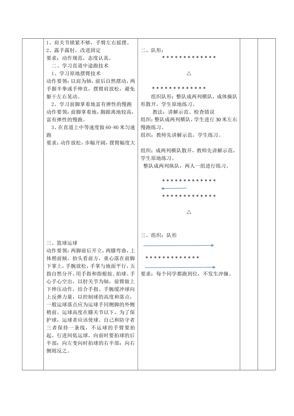 课时1田径课教案_第3页