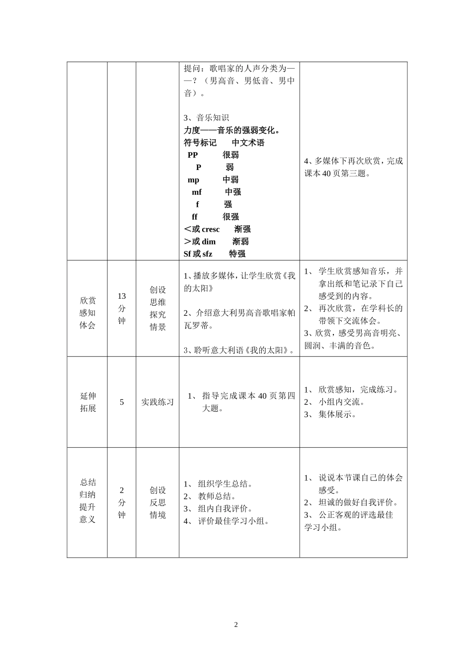 欣赏课、我的太阳等_第2页