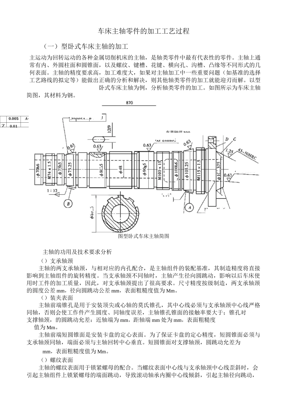 CA6140型卧式车床主轴的加工工艺过程_第1页