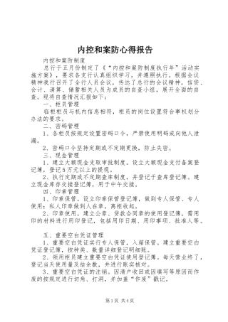 内控和案防心得报告 