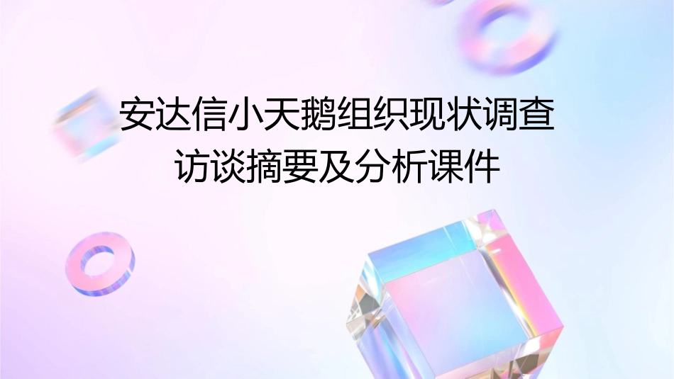 安达信小天鹅组织现状调查访谈摘要及分析课件_第1页