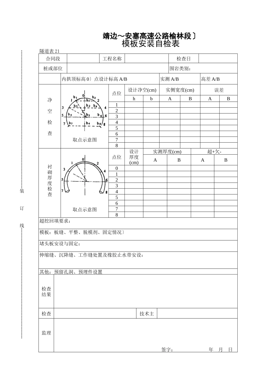 模板安装自检表_第1页