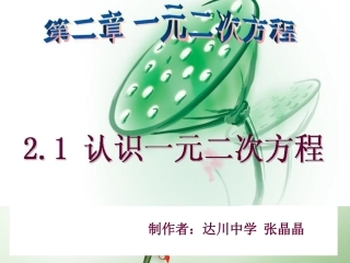 认识一元二次方程（公开课）
