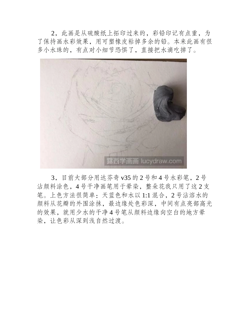 蓝色妖姬的水彩画法水彩画教程2_第2页