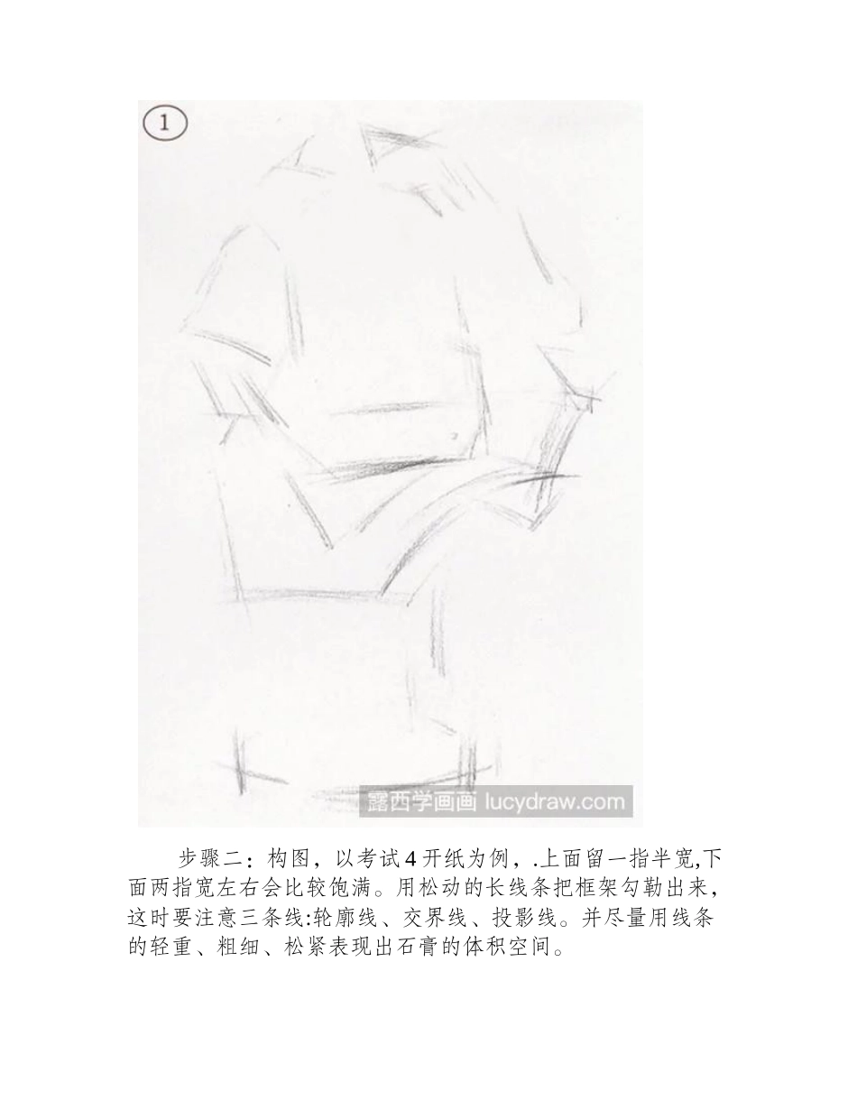 马赛石膏像素描步骤素描教程_第2页