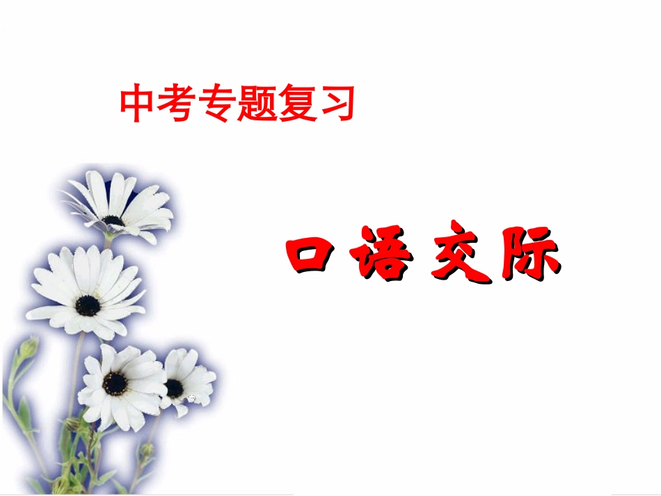 中考专题复习—口语交际1_第2页