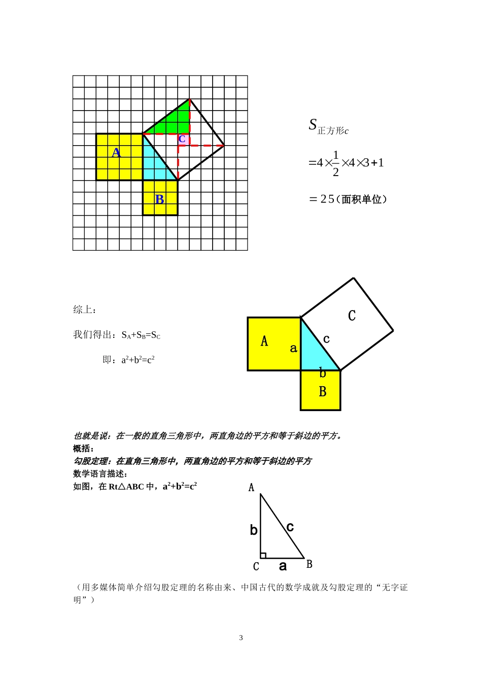 勾股定理公开课教案_第3页