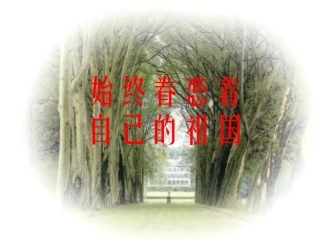 始终眷恋着自己的祖国