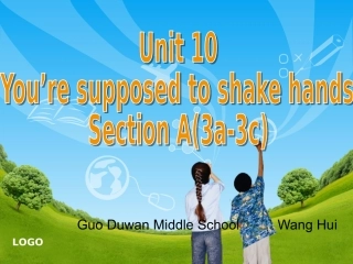 新目标九年级unit10You'resupposedtoshakehandsSectionA(3a-3c)-王辉