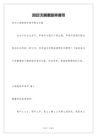2024大病救助申请书_70