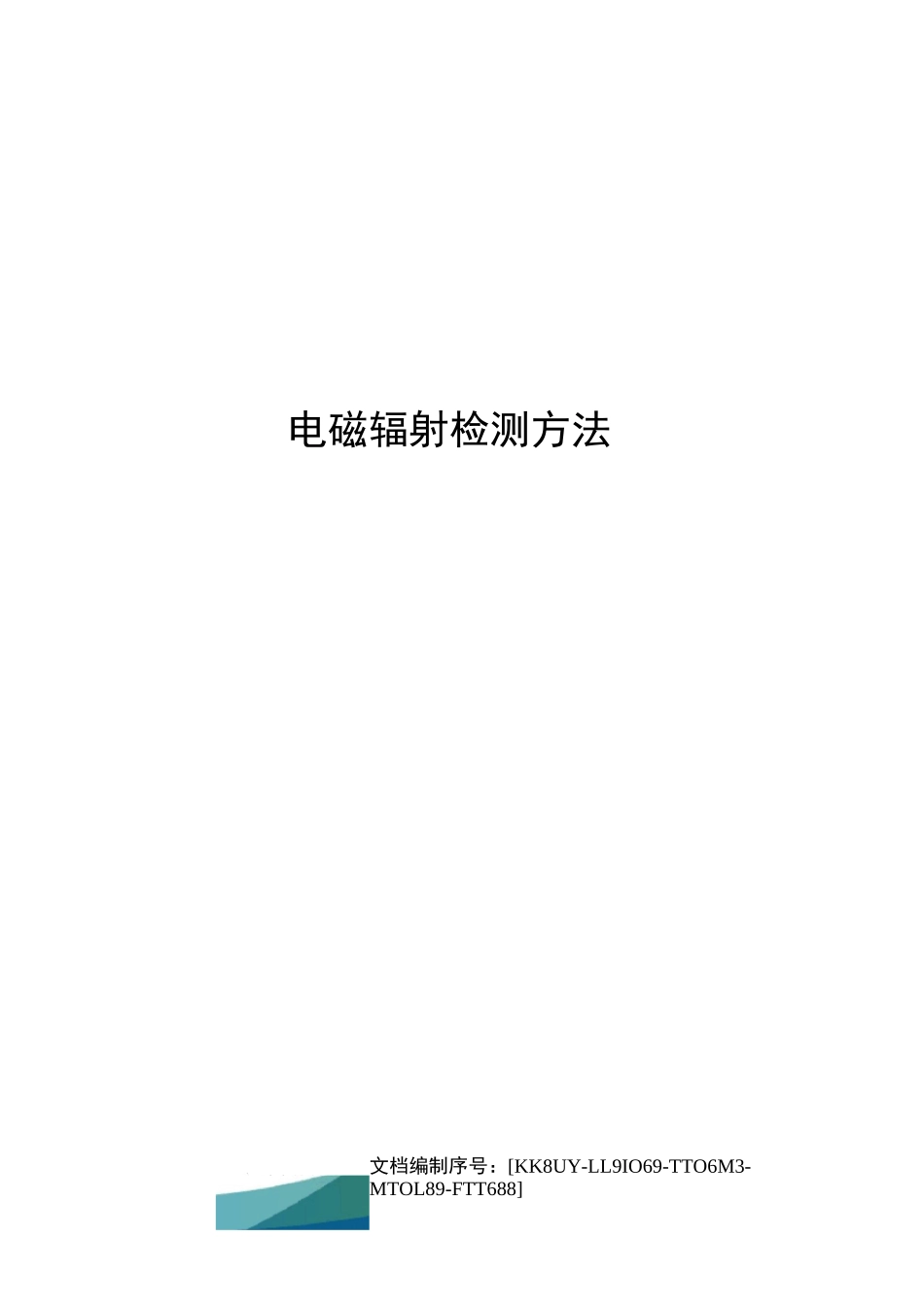 电磁辐射检测方法_第1页