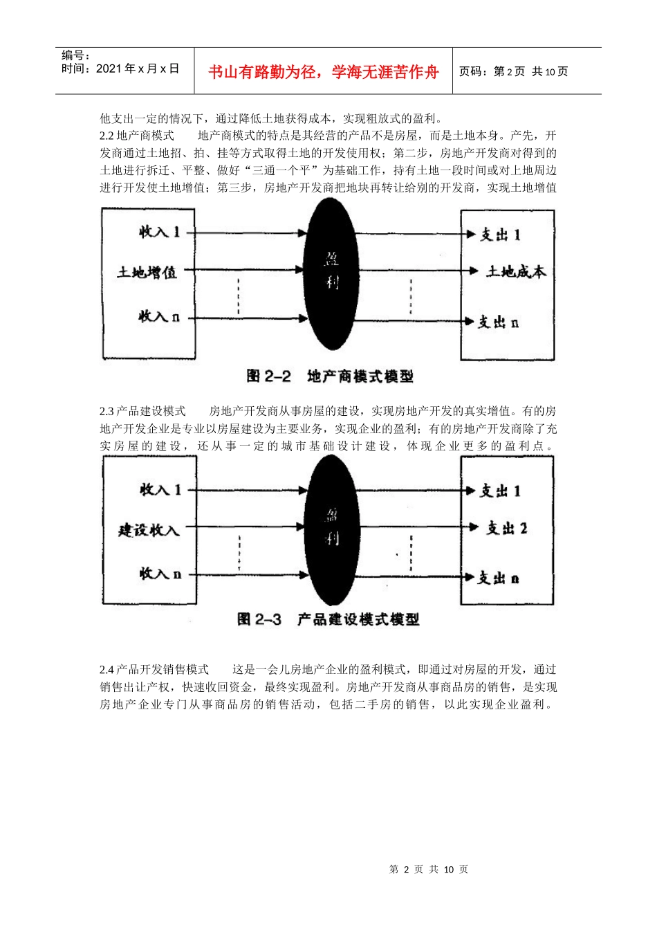 国内外房地产公司盈利模式及适用条件研究_第2页