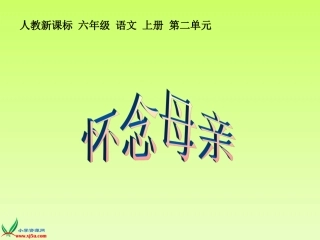 《怀念母亲》