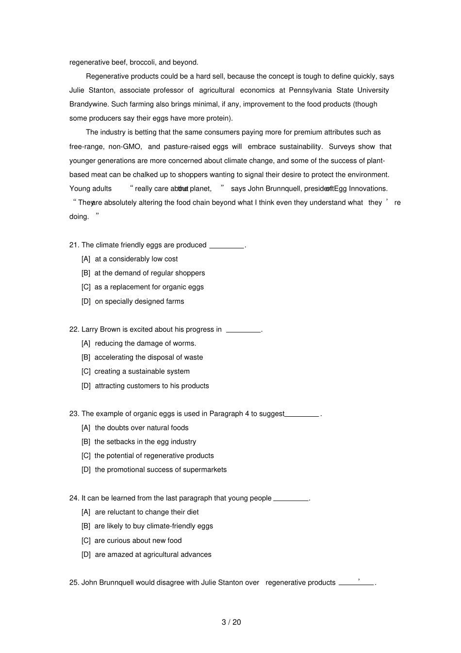 2022年研究生入学考试英语二真题及解析_第3页