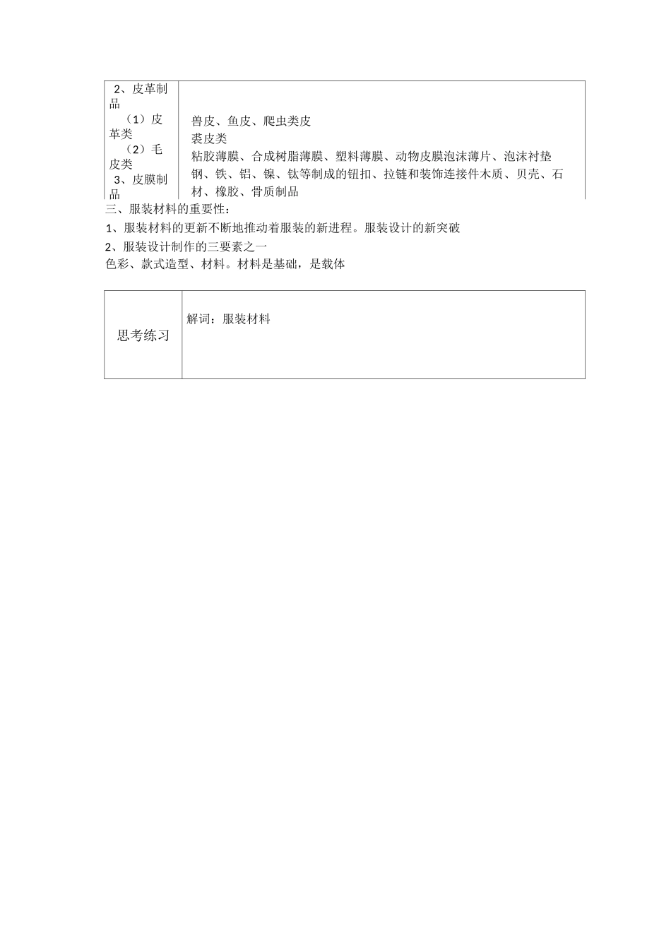 服装材料学  教案_第3页