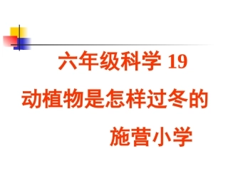 六年级科学动植物是怎样过冬的(1)