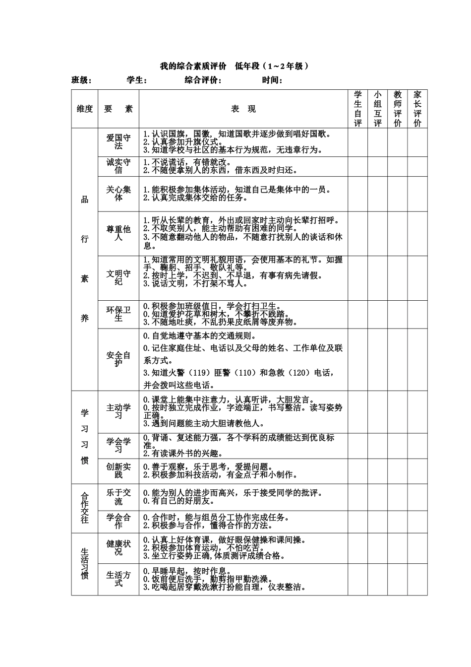 成长档案(个人基本情况信息表)_第3页
