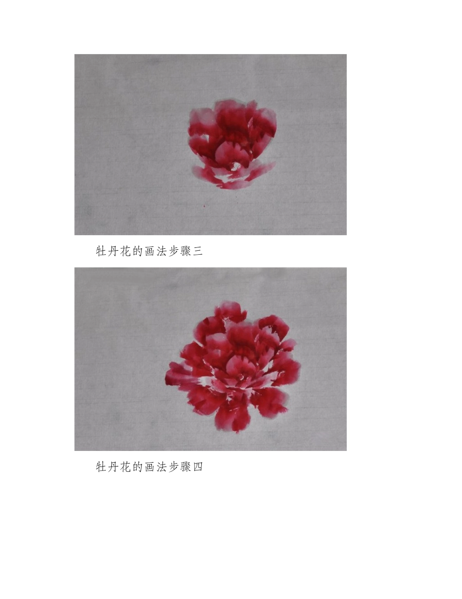 牡丹花的画法步骤国画教程2_第2页