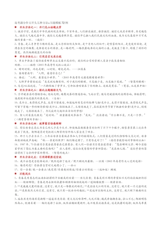 高考满分作文开头五种方法+万能模板72例