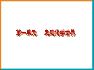 《走进化学世界》复习课件1
