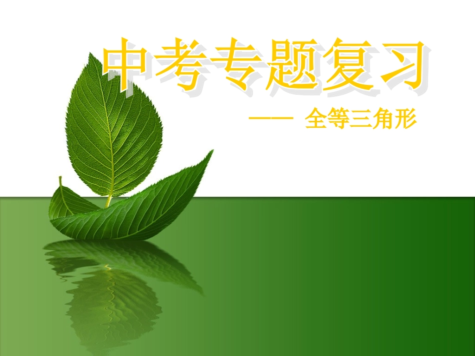 中学数学课件_全等三PPT模板_第1页