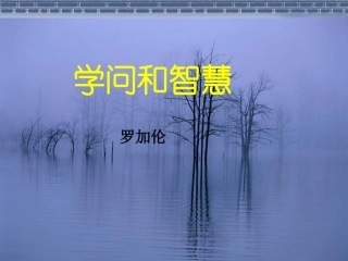 学问和智慧__课件