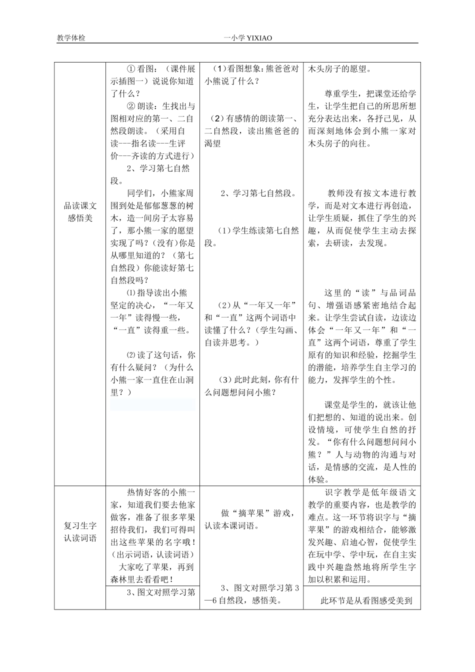 《小熊住山洞》教学设计方案_第2页