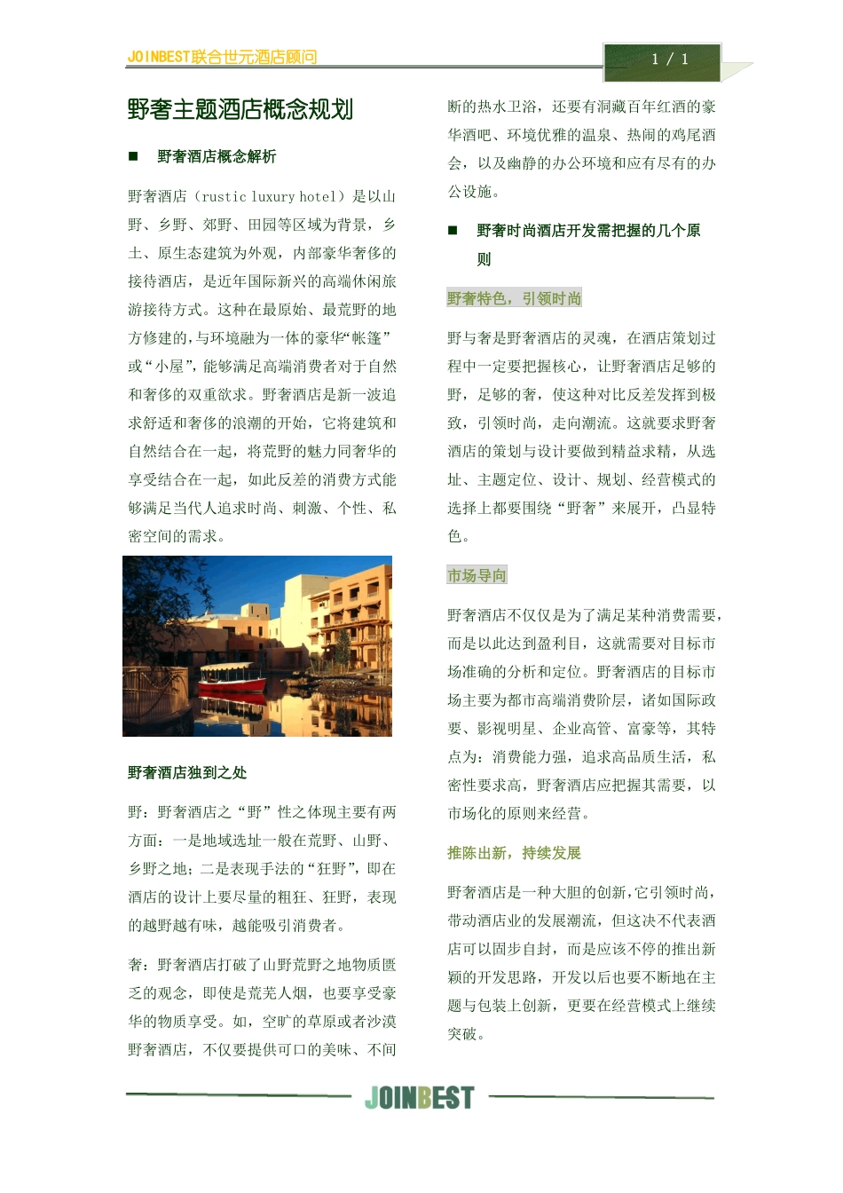 解析野奢酒店_第1页