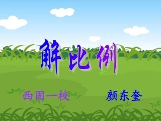 解比例课件2