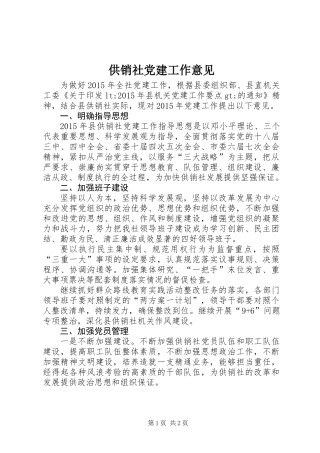 供销社党建工作意见 (2)