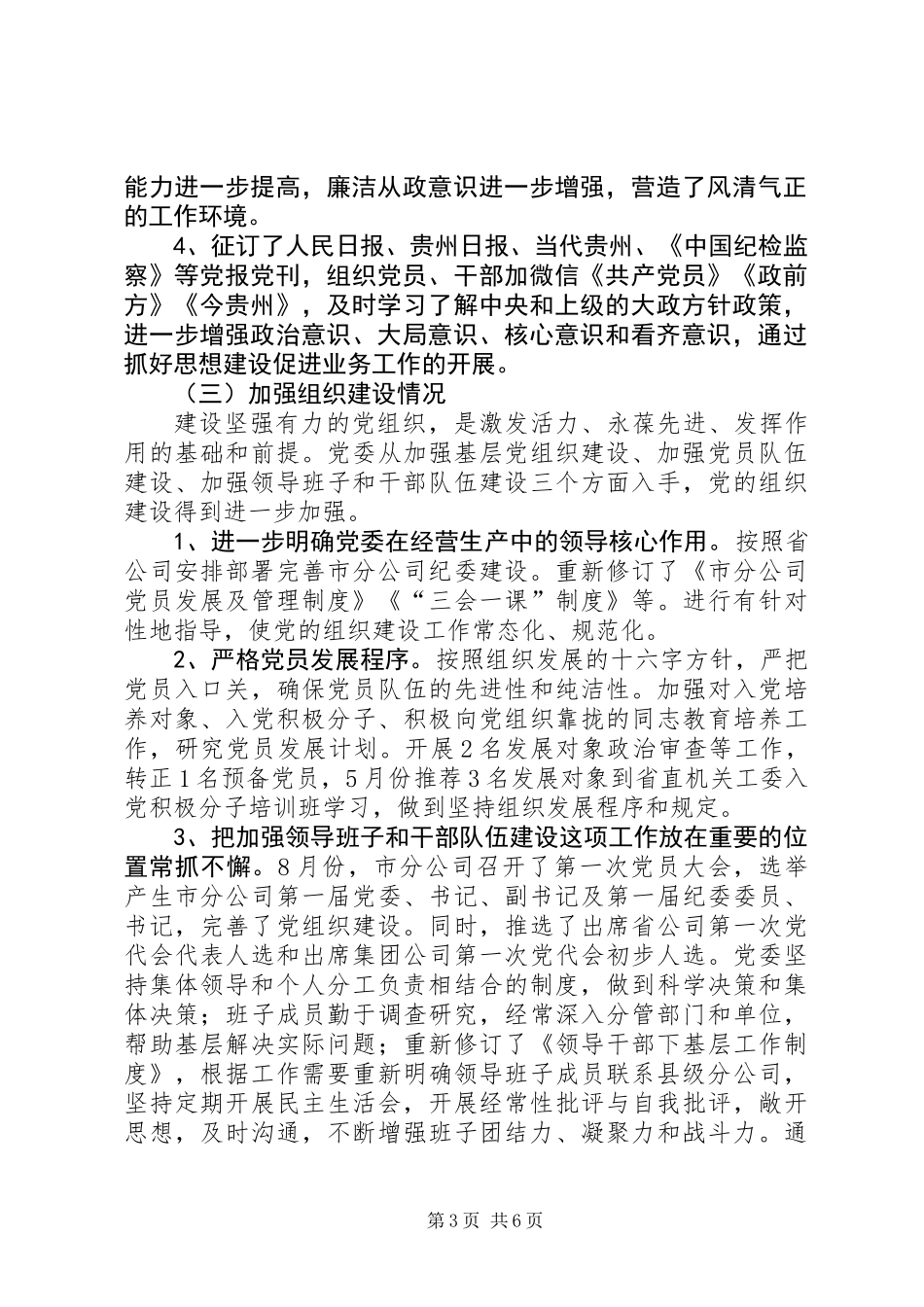 公司党委书记年度述职报告_第3页