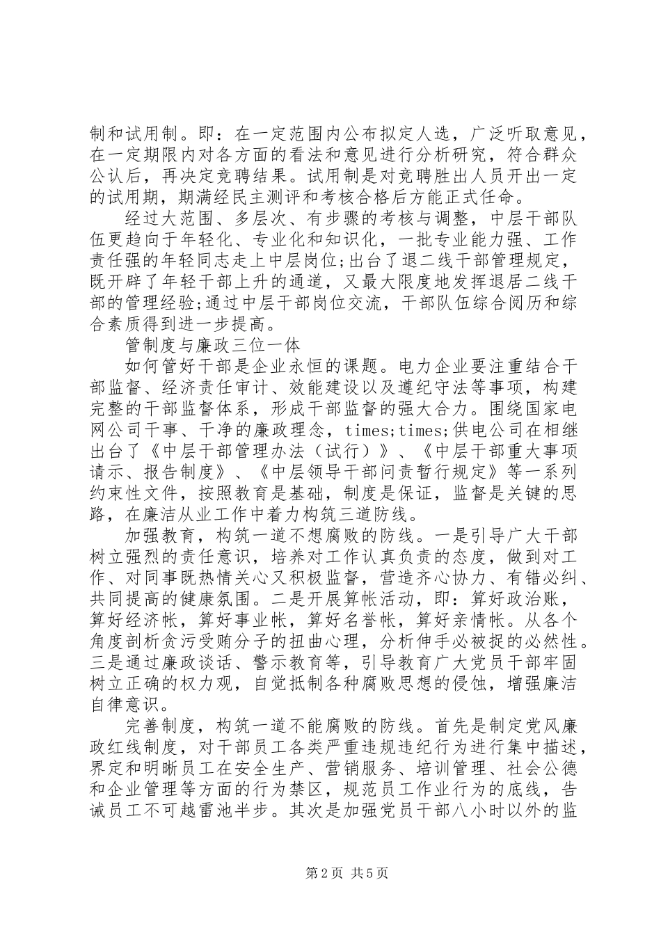 供电公司干部队伍建设经验交流材料 (2)_第2页